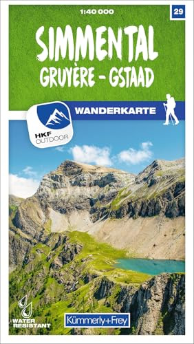Kümmerly+Frey Wanderkarte 29 Simmental 1:40.000: Mit Gruyère und Gstaad. Wetterfest, matt laminiert und mit free Download