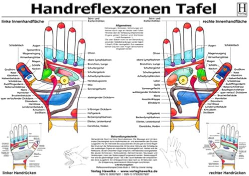 Handreflexzonen Tafel - A3 (laminiert)
