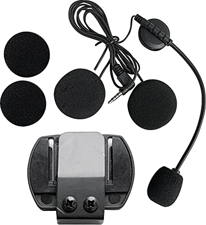 QSPORTPEAK V6/V4 Moto Haut-Parleur et Microphone pour Casque, Clip de Montage