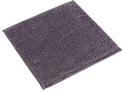 WohnDirect Badematte 45x45cm | Grau | rutschfest & Waschbar, Badezimmerteppich zum Set kombinierbar, Badvorleger, WC Garnitur, Badteppich, Oeko-TEX Zertifiziert
