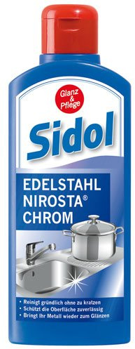 Sidol Glanz und Pflege für Edelstahl, Nirosta und Chrom - 12x 250 ml