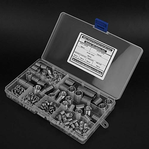 Insert de fil enroulé, insert fileté, M3-M12 Insert fileté durable en acier inoxydable Armoires à longue durée de vie Armoires pour meubles Portes en bois