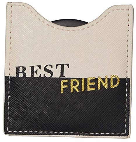 Draeger – Spiegel Best Friend – Runder Taschenspiegel zum Mitnehmen Geburtstag, für alle Anlässe – Maße 8,5 cm x 8 cm