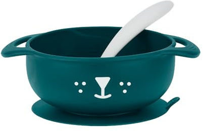 Babymoov Esslernset TAST'ISY Dog 15-24 Monate, Silikon-Kindergeschirr, inkl. Breischale und Löffel