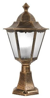 XMFXIAO Continental Aluminum Tradition Victoria Glass Lantern LED Outdoor Table Lamp Column Light Aluminum IP54 Waterproof Villa Patio Park Garden LawnStreet Post Light E27 Decoration Bollard Lamp