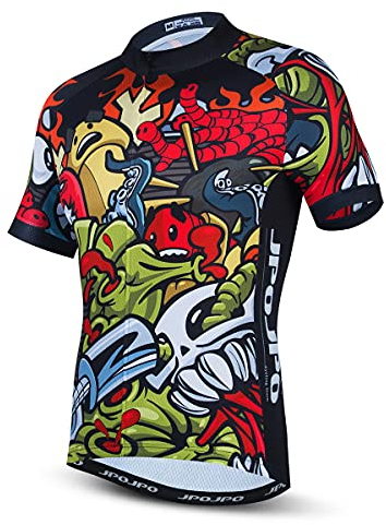 Fahrradtrikot für Herren, MTB-Trikot, Rennrad-Shirt, Sommer, kurzärmelig, Fahrradbekleidung, Cu5021, XL