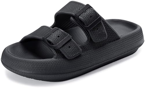 Weweya Men's Athletic Outdoor Sandals Slides for Men Black Men Size 14 14.5 15