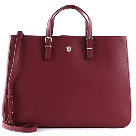 Tommy Hilfiger Damen TH Timeless Work Bag AW0AW13159 Tragetasche, Rot (Rouge)