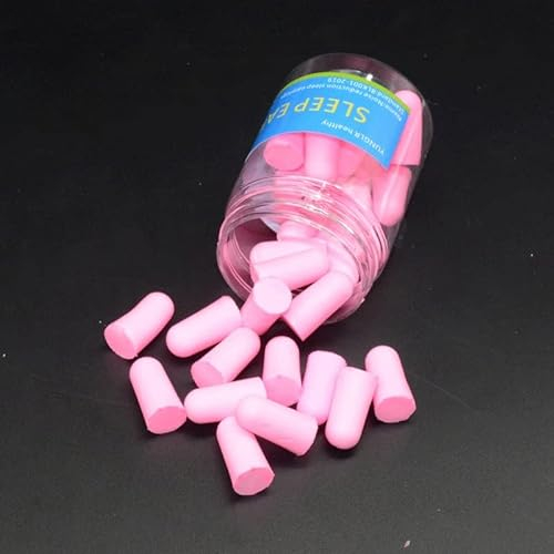 Generic Ohrstöpsel Rauschunterdrückung Schlafschaumstöpsel Musikunterdrückung Wiederverwendbar for Schnarchen Ohrstöpsel Schalldämmung Schlafohrstöpsel (Color : 30 pcs pink)