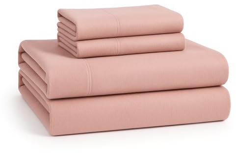LANE LINEN Cotton Flannel Queen Bed Sheets Set - Brushed for Extra Softness - Durable Queen Size 100% Cotton Sheets Set - Cozy Flannel Bed Sheets Queen Size, Deep Pocket Queen Sheet Set - Sepia Rose