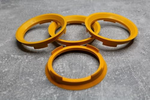 Zentrierringe Distanzringe 70,4 mm x 60,1 mm gelb für Alufelgen