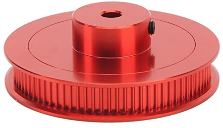 Synchronrad Gt2 Riemenscheibe für 3D-Drucker 80 Zähne Synchronisiertes Rad 80T Stahlfräsmaschine Zahnriemenscheiben (Rot)