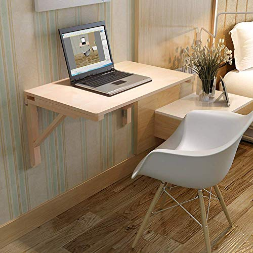 SUuim Klapptisch Wandklapptisch (Natur), Wandklapptisch, klappbarer Kiefernholz-Küchentisch, Arbeitszimmer, Wandtische, Computertisch, 16 Größen (100 x 60 cm)