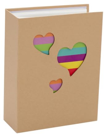 ibasenice Álbum de Fotos Registrar el Crecimiento del Niño Diseño Adorable y Portátil Capacidad para 100 Fotos de 7 Pulgadas Hecho de Papel para Ñiño en Navidad o Bodas