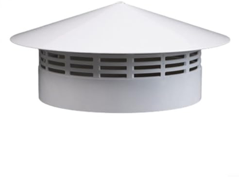 EXTRWORY Chapeau de pluie en PVC - Capuchon de pluie intégré - Avec grand diamètre - Capot rond de 75 à 160 mm - Capuchon de ventilation respirant - Protection pratique contre la pluie de toit (200