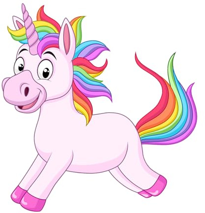 kleberio wunderschöner Autoaufkleber - lustiges Einhorn - wetterfeste Aufkleber Sticker Geburtstag Tiersticker Mädchen Pferde Geschenke Pony 22 x 20 cm