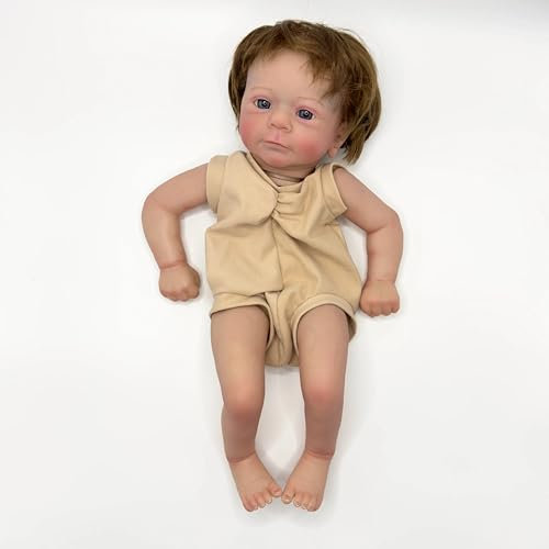 Enjoy with Love Neue 19inch Reborn Puppe Kit Lifelike fecilia erwachen Baby bereits gemalt unvollendete Puppenteile DIY Babyspielzeug