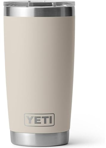 YETI Rambler 20 oz Tumbler, Stainless Steel, Vacuum Insulated with MagSlider Lid, Cape Taupe