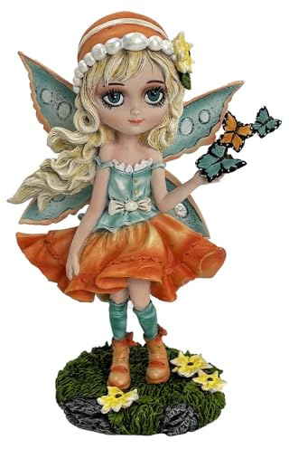 Nemesis Now Fairy Figurine, Hand-Painted Decorative Statue, Decor for Garden Shelf and Home - Summer FAE
