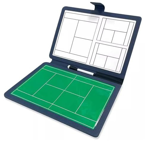 jwfxiaodige Magnetische Trainer Taktiktafel Taktikmappe, Coaching-Tafel mit Whiteboard-Marker, Coaching Klemmbrett, Tennis-Coaching-Board, mit 2 Whiteboard-Stiften