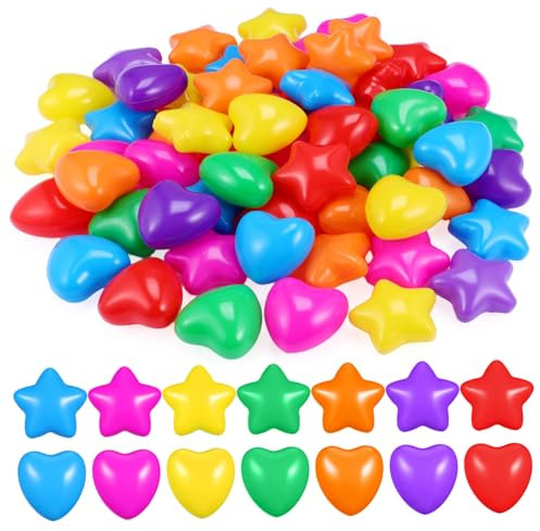 Gatuida 60piezas Bolas De Piscina De Estrellas Colores Juguetes De Natación Balones De Plastico Océano