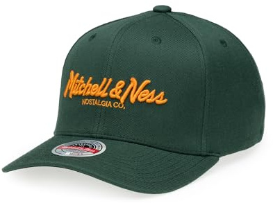 Mitchell & Ness Pinscript Basecap – Classic Red Snapback stängning (justerbar/stretchbar), män, kvinnor, barn, unisex, vår, sommar, höst, vinter, Grön-orange, one size