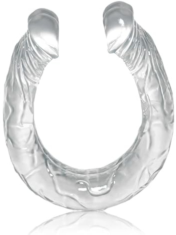 Dildos de doble extremo superlargos y realistas de 18.1 Inch, transparentes, consoladores de doble cara, consoladores anales largos, suaves y flexibles