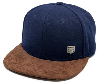 Hand und Feuer Snapback Cap Casual Business Dunkelblau Filz XL