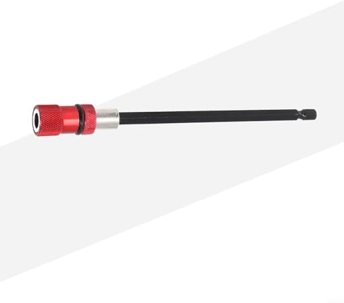 Self-Locking Extension Rod for 1/4 Inch Shank Magnetic Screw Bit Holder, Compatible with Electric Drill and Power Drivers, 150mm 300mm Long Handle(150MM)