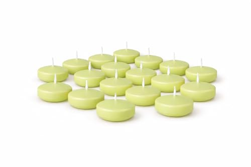Premium Schwimmkerzen Set 20 Stück – Ø 50mm x 30mm Wasserkerzen Made in Germany – 4h Brenndauer & RAL Zertifiziert – Schwimmende Teelichter für Hochzeit, Tischdeko, Glasschale & Teich (Grün)