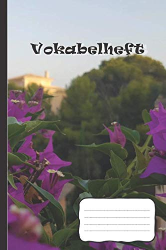 Vokabelheft: DIN A5 | 120 Seiten | Liniert | Vokabelheft Zweispaltig | Hochglanzcover