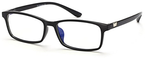 4sold Reading Glasses TR90 Quality Super-Lite Flexible Reading Glassesstrength Men Women Blue Light Filter Clear Lens Anti Glare Reading Computer Gaming TV UV Anti Radial Reflex (Black T8001, 0.00)
