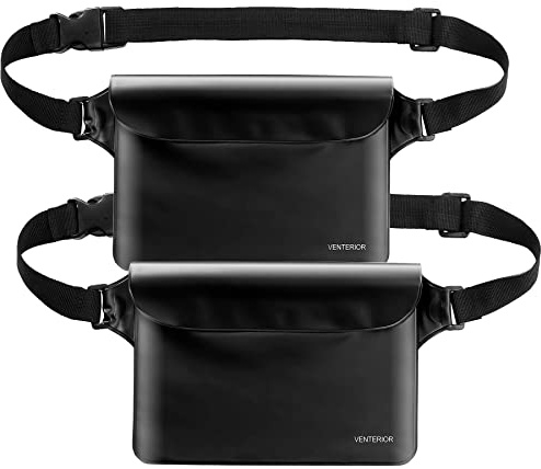 wasserdichte Hüfttasche, 2er-Pack, Strandzubehör, wasserdichte Bauchtasche zum Schwimmen, Schnorcheln, Segeln, Kajakfahren, Pool, Wasserparks, halten Sie Ihre Handy-Brieftasche sicher und trocken