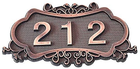 Hausnummer Benutzerdefiniertes Haustürschild Hausschild Bronze Türnummer Wandaufkleberes Hausnummernschild Nach Wunsch Wandschilder Retro Zimmernummer Türschilder für Haustür Gatren Hotel Tür