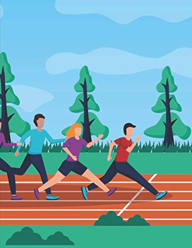 Leichtathletik Trainingsbuch: Tagebuch für alle Leichtathleten und Sportler ♦ Trainingsjournal für über 100 Einträge ♦ A4+ Format ♦ Motiv: Laufbahn 7