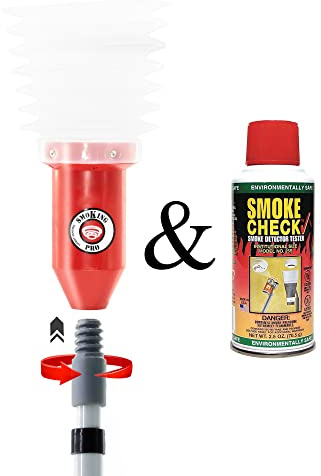 New & Improved Smoking PRO - Smoke Detector/Fire Alarm Tester + 1 Can HSI SmokeCheck