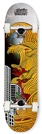 GHETTOBLASTER Skateboard 80x20 cm - Skateboard Bambino - Skateboard Adulto - Skateboard Da Trick già assemblato - Tavola in Acero 7 Strati - Cuscinetti Abec 9 - Ruote Skateboard 53mm