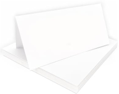 Tischkarten weiß blanko unbedruckt | 50, 100, 200 Stück Set | Tischkarten, Namensschilder, Platzkarten | für Hochzeit, Geburtstag uvm | selbst beschriften (200)