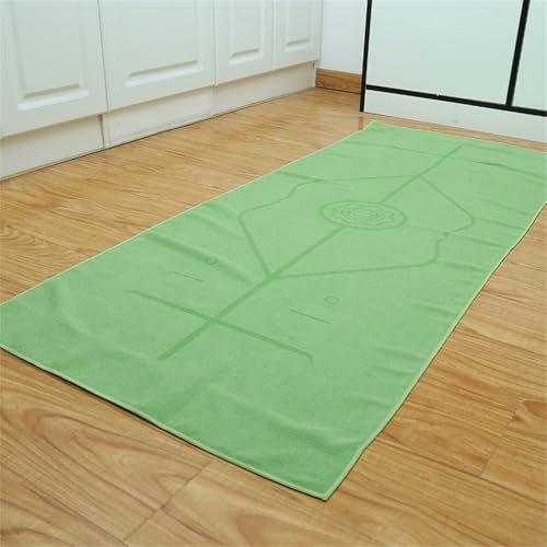 Morbuy Mikrofaser Hot Yoga Handtuch, Yoga Mat 185x63cm rutschfest Fitnesstuch Weich Atmungsaktiv Antirutsch Yogatuch Gilt für Fitness Ausbildung (185x63cm,Mintgrün)