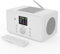 Bluetooth Internet Radio with DAB+ | 100 Watt 2.1 Speakers with Built-In Subwoofer | FM Radio, Spotify Connect, Podcasts | AUX & USB | Dual Alarm, 90+ Presets & Remote Control | MAJORITY Bard (White)