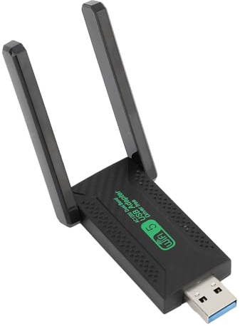 Adaptador WiFi USB de Doble Banda, Dongle WiFi WiFi de 1200Mbps, Adaptador de Red USB 3.0 5.8G 2.4G para PC Portátil de Escritorio con Antenas Duales de 5dBi, Compartir Punto de