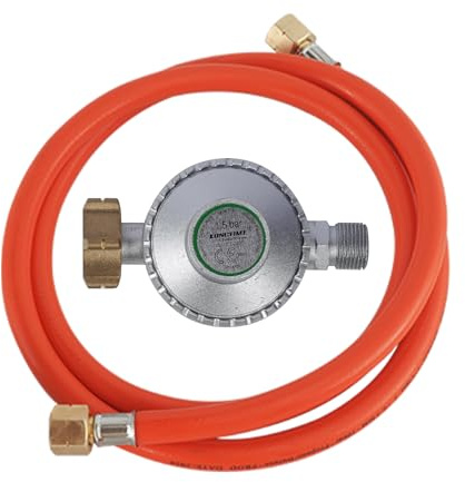 SIAL Détendeur de Gaz 1.5 Bar France, Tuyau de Gaz 1,50m, Convient aux Bouteilles de Propane/Butane aux Normes Françaises（Convient pour Q33/33E/33B/50/50E/50B）