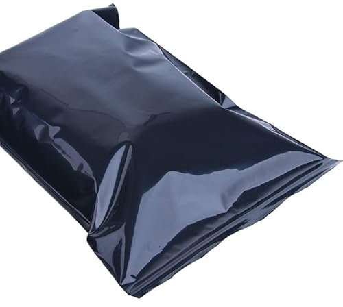 Versandtaschen,Versandbeutel 100 teile/los 12 Draht schwarz verschlossene Tasche Selbstversiegelung Plastiktüten Poly Reißverschlussbeutel Reißverschluss Schloss Aufbewahrungstasche Hüllsack(Color:1