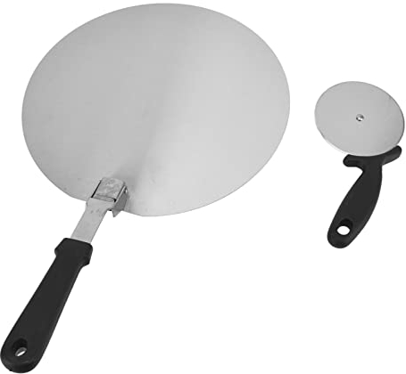 Large Sturdy Pizza Peel Set,Pizza Peel with Foldable Handle,Stainless Steel Pizza Cutter and Pizza Spatula for Grill Baking Pizza (Large 510ml)