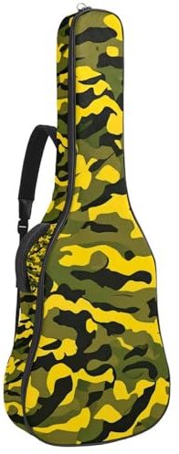 Tasche für Akustikgitarre, wasserdichte Tasche für 40/41/42 Zoll Gitarre, Reißverschluss, Schutzschicht, rosa Tarnmuster, Mehrfarbig Nr. 04, 42.9x16.9x4.7 in, Gitarrentasche