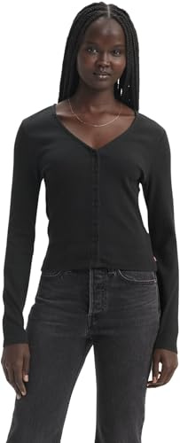 Levi's Mujer Camiseta de Manga Larga Muse con Cuello de Pico, Slim Fit