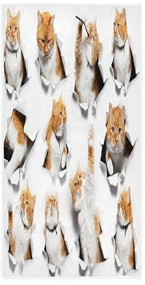 Badetuch Lustige Katzen Süßes Kätzchen Reisehandtuch Praktischem Handtücher Weich Sporthandtuch Für Wandern Reisen Damen 40X70Cm