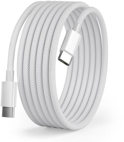 Cavo iPhone 15 16 3 Metri, 60W Cavo USB C to USB C 3M Lungo cavo Type C to Type C Nylon Cavetto iPhone Cavi USB C Ricarica Rapida Filo Caricatore usb c per Apple iPhone 15 16 Pro Max/Plus/15/16, iPad