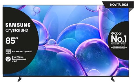 SAMSUNG Smart TV 85'' UE85U7000FUXZT Crystal UHD 4K, Crystal 4K Processor, HDR, Smart Experience, OTS Lite & Adaptive Sound, Metal Stream Design, 2025