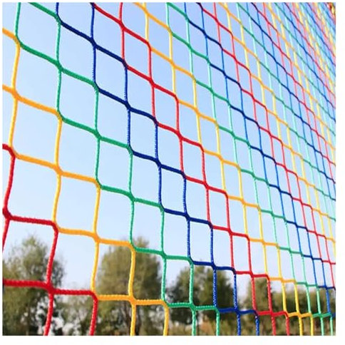 LYVQZPWLRNylon Mesh Anti Bird Netting, Child Safety Net Garden Enclosure Net Knotless Falling Net Goal Net Balcony Window Staircase Fence Protection Cat(Color Grid 5x5cm,2Mx3M)